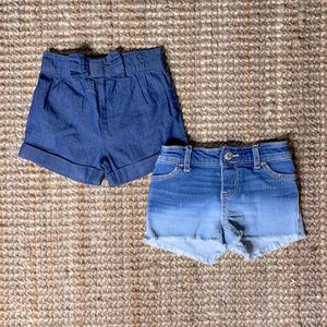 oshkosh set of baby girl jean shorts